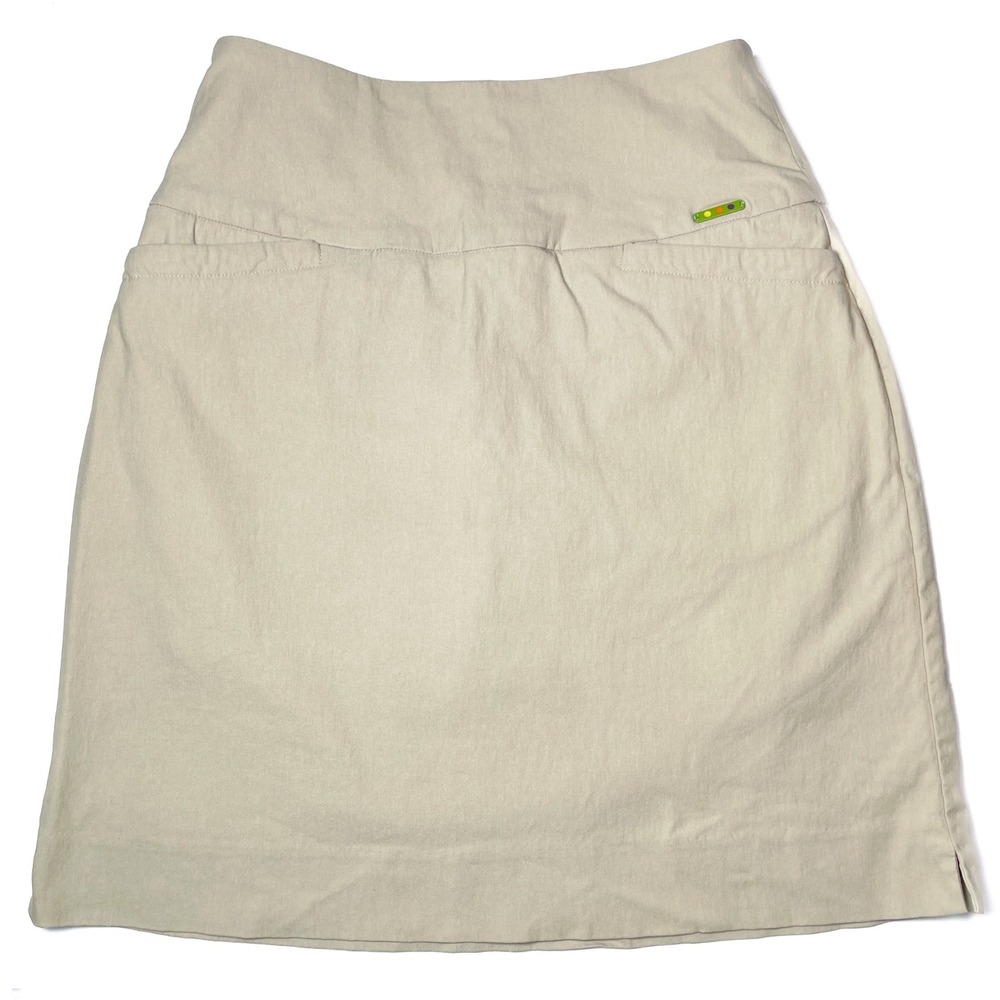 Swing Control Master Core Golf Skort 20" Size 2 Stone Khaki Stretch High Rise‎